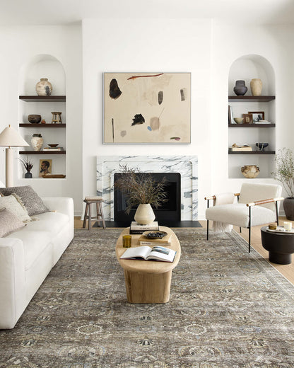 RUG — Loloi II Layla Collection vintage inspired taupe/stone sample rug 18 x 18RUG — Loloi II Layla Collection taupe/stone sample rug 18 x 18 low pile