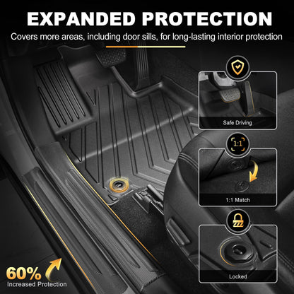 AOMSAZTO vehicle mats - all weather protection TPE floor liners for 2019-2025 Toyota RAV4