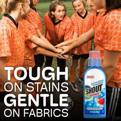 Shout laundry detergent — Advanced stain remover gel with built-in scrubber brush