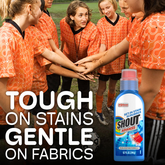 Shout laundry detergent — Advanced stain remover gel with built-in scrubber brush