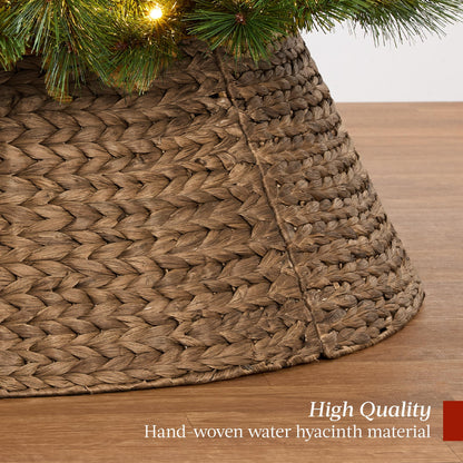 Best Choice Products tree skirt — woven hyacinth with cord cut-out