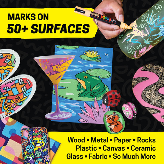 Uni Posca paint markers — 5M medium acrylic markers with reversible tips set of 29