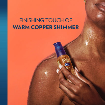 Vaseline shimmering body oil — illuminates skin with a subtle glow 3.3 oz