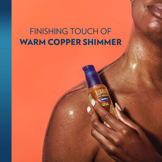 Vaseline shimmering body oil — illuminates skin with a subtle glow 3.3 oz