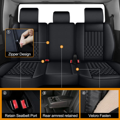 AOMSAZTO vehicle seat cover - Faux leather full set for Dodge RAM 1500 2500 3500 2012-2026