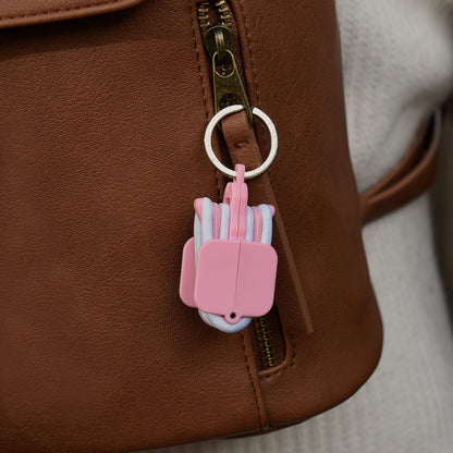 Hair tie keychain — portable holder for hair ties