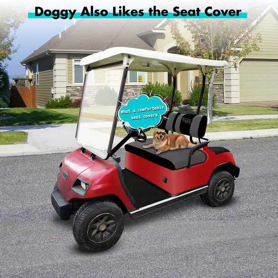 10L0L golf cart seat cover — washable breathable polyester mesh for Yamaha and Club Car DS