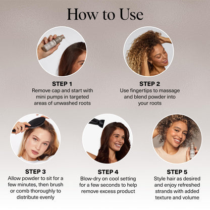 Kitsch dry shampoo — volumizing rice protein formula for dark hair, travel size pump