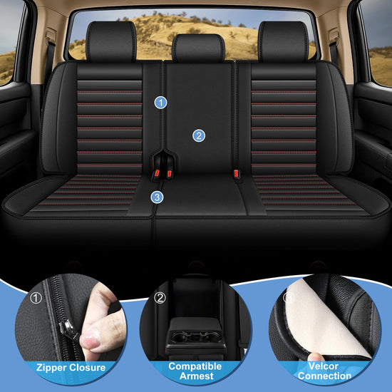 AOMSAZTO vehicle seat cover — custom fit waterproof leather for 2014-2021 Toyota Tundra Crewmax Double Cab