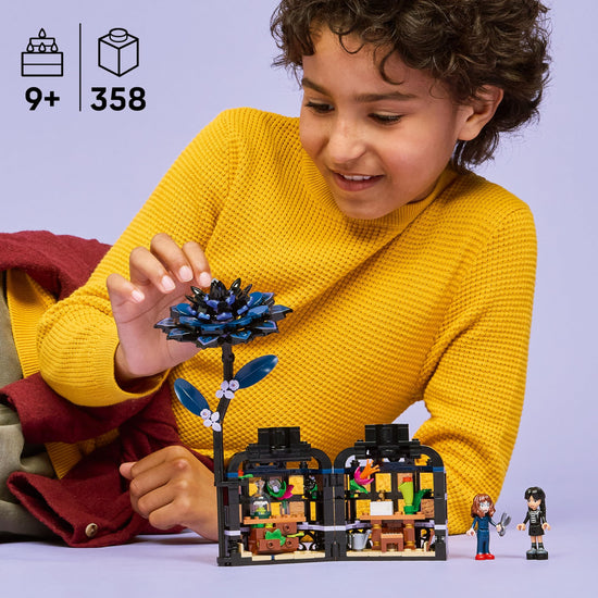 LEGO building blocks — Wednesday Black Dahlia flower set with minidolls for ages 9+