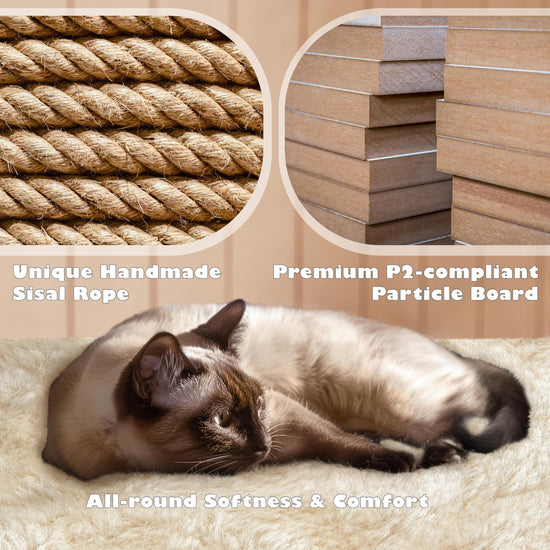 Yaheetech cat tree tower with scratch post for kittens and small pets.