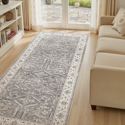 RUG — Washable, soft, large vintage design for indoor use