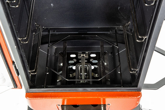Pit Boss food smoker — 3-series gas vertical smoker in red hammertone