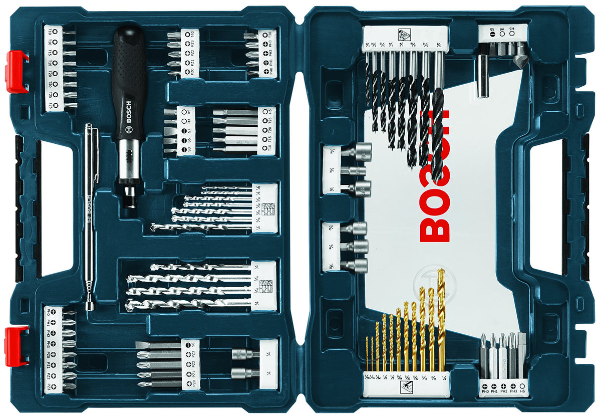 BOSCH drill bits — 91-piece mixed setBOSCH drill bits — 91-piece drilling and driving set