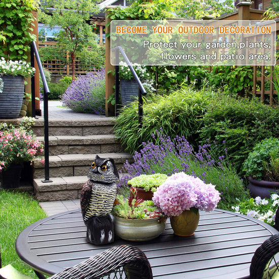 Hedoc pest control device — rotating head owl decoys to scare birds away