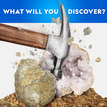 National Geographic science fundamentals kit — break open geodes with crystals and display stands