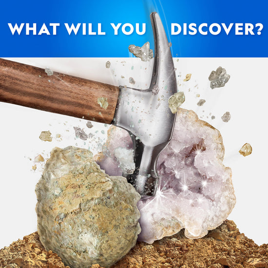 National Geographic science fundamentals kit — break open geodes with crystals and display stands