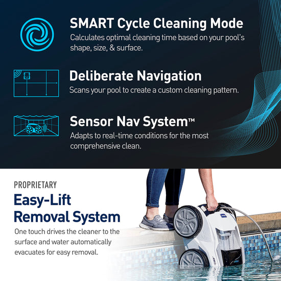 Polaris pool vacuum — Smart robotic cleaner with iAquaLink control and long cable