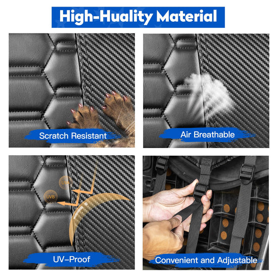 NOKINS Golf Cart Seat Covers - Hexagon carbon fiber style for EZGO TXT/RXV