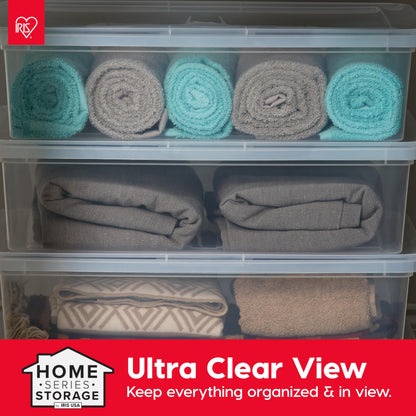 Storage box — BPA-free plastic with lid and stackable design from IRIS USA
