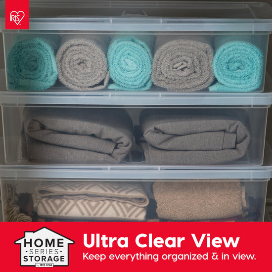 Storage box — BPA-free plastic with lid and stackable design from IRIS USA