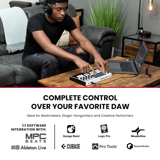 Akai Professional audio midi controller — compact design and built-in pads