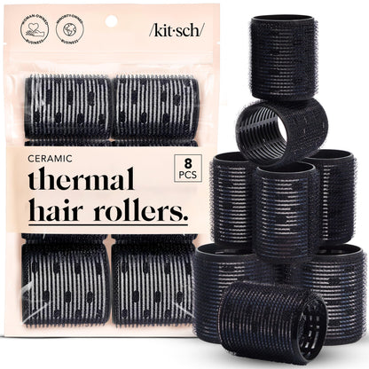 Kitsch hair rollers — self-grip heatless curlers for all hair types, 8 count pack