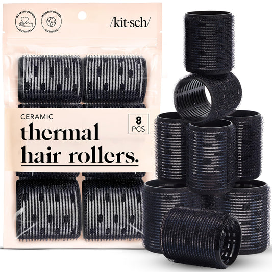 Kitsch hair rollers — self-grip heatless curlers for all hair types, 8 count pack