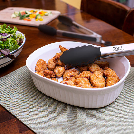 Tribal tongs — Silicone tips with non-slip grips and heat resistant design.