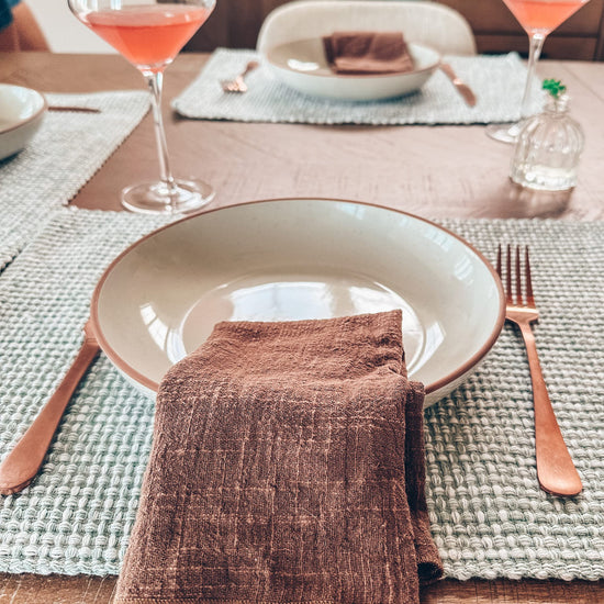 Mora ceramic pasta bowls - Set of 4, microwave and dishwasher safe