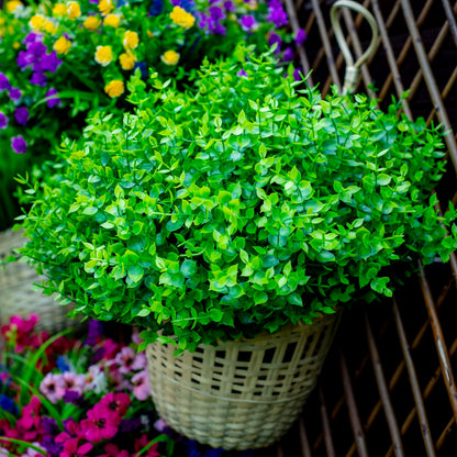 AXYLEX Artificial Flowers Outdoor Shrubs - Fake Plants UV Resistant No Fade Faux Plastic Greenery Home Garden Porch Patio Decoration Office Indoor