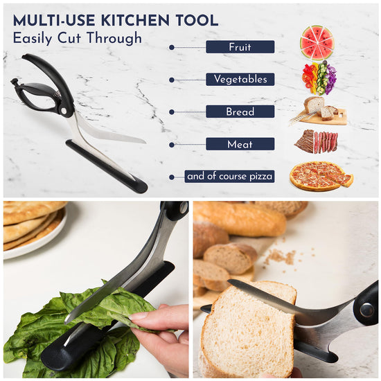 Loftern wheel cutter — Non-stick stainless steel with firm grip base