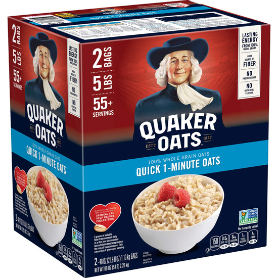 Breakfast cereal — Non GMO verified rolled oats by Quaker