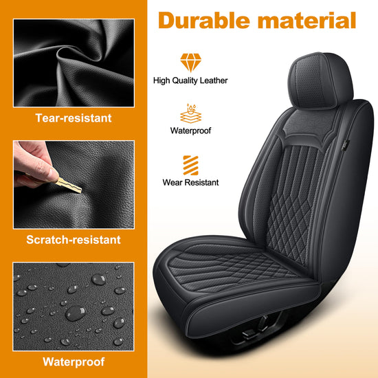 AOMSAZTO vehicle seat cover - Faux leather full set for Dodge RAM 1500 2500 3500 2012-2026