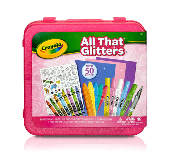 Art craft kit — Crayola glitter crayons and coloring supplies set for kids ages 5+