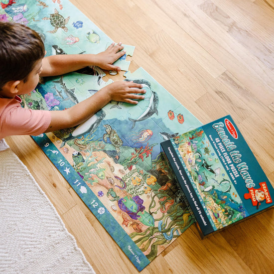 Melissa & Doug floor puzzle — search and find beneath the waves design, 48 pieces
