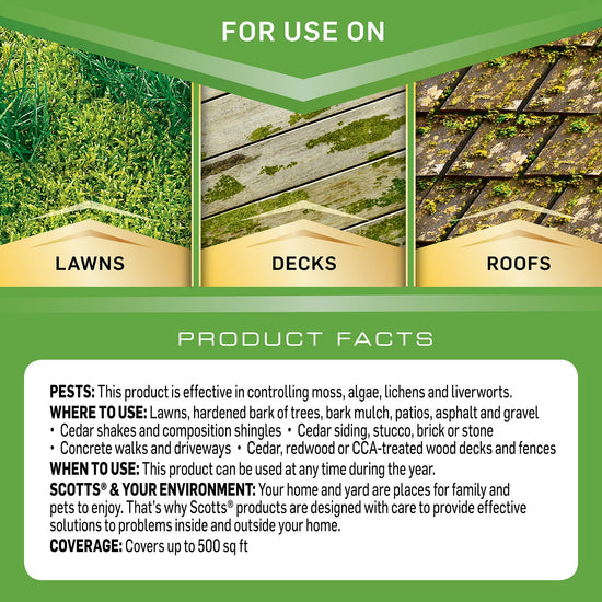 Scotts MossEx weed and moss control agent — 3-in-1 ready-spray