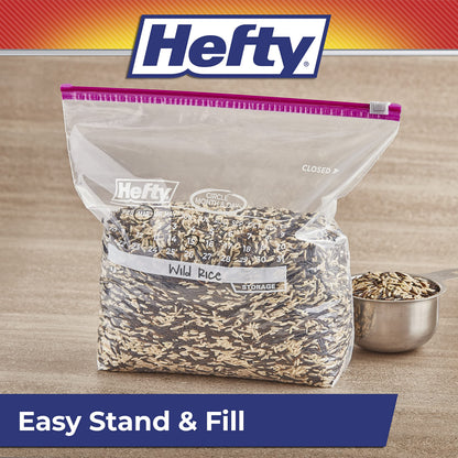 Hefty storage bags — gallon size, 120 count