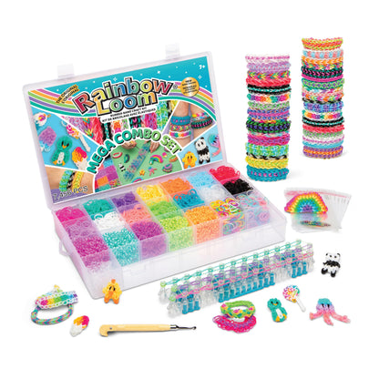 ART_CRAFT_KIT — Rainbow Loom mega combo set with 7000+ rubber bands and organizer case