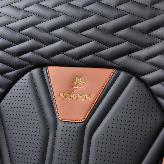 FLORICH vehicle seat covers - waterproof leather in brown and black, 2 pack