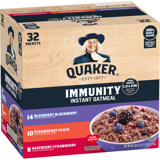 Breakfast cereal — Quaker instant oatmeal maple brown sugar 48 packets