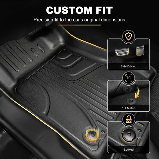 Vehicle mat — Custom TPE floor liners for 2015-2023 Dodge Challenger RWD