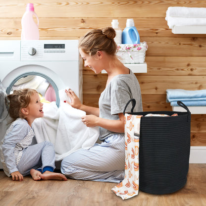 XUANGUO laundry hamper — cotton rope woven design for versatile storage