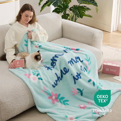 Bedsure blanket throw - soft polyester fabric