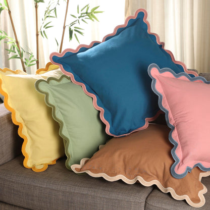 Folkulture decorative pillow covers - set of 2 boho design 18x18 inches