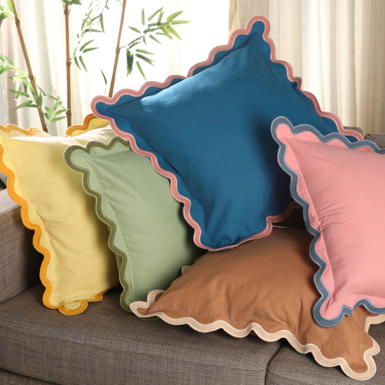 Folkulture decorative pillow covers - set of 2 boho design 18x18 inches