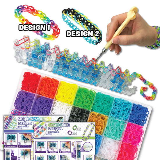 ART_CRAFT_KIT — Rainbow Loom mega combo set with 7000+ rubber bands and organizer case
