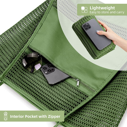 KALIDI tote bag — Foldable nylon mesh for beach and picnic use
