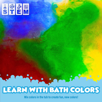 Tub Works® bath color fizzies — Nontoxic and fragrance-free bathwater additive