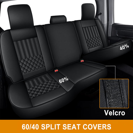 AOMSAZTO vehicle seat cover - Faux leather full set for Dodge RAM 1500 2500 3500 2012-2026